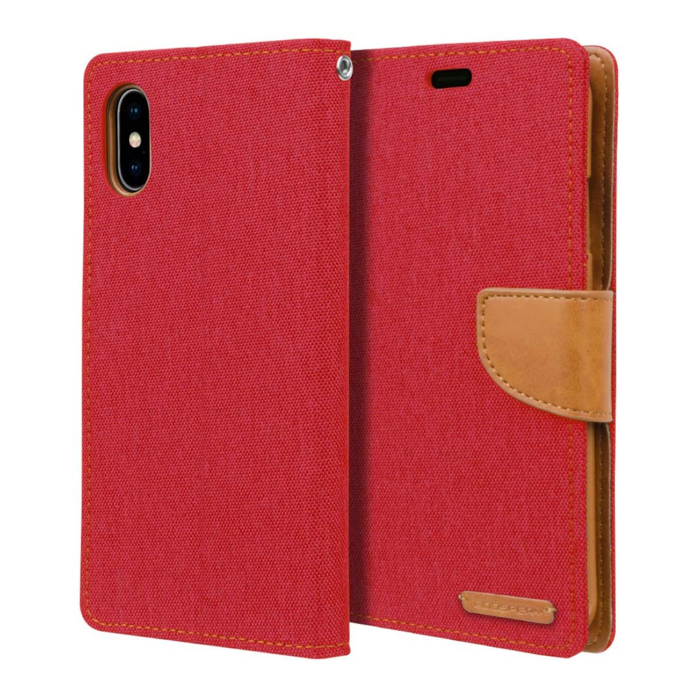 Mercury Canvas Diary Case for iPhone XR-Black