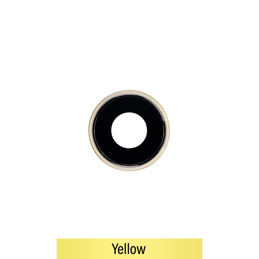 AMPLUS Rear Camera Lens with Bezel for iPhone XR-Yellow