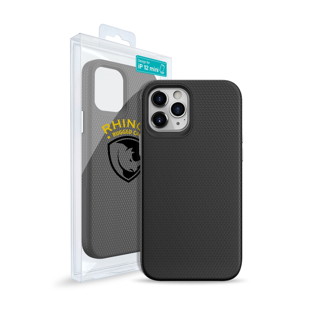 Rhinos Rugged Shockproof Case for iPhone 12 mini (5.4'')-Red