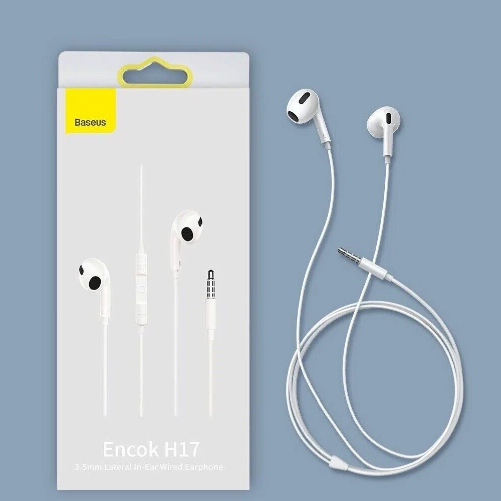 Baseus Earphones Encok H17 with Microphone 3.5mm Ports NGCR020002