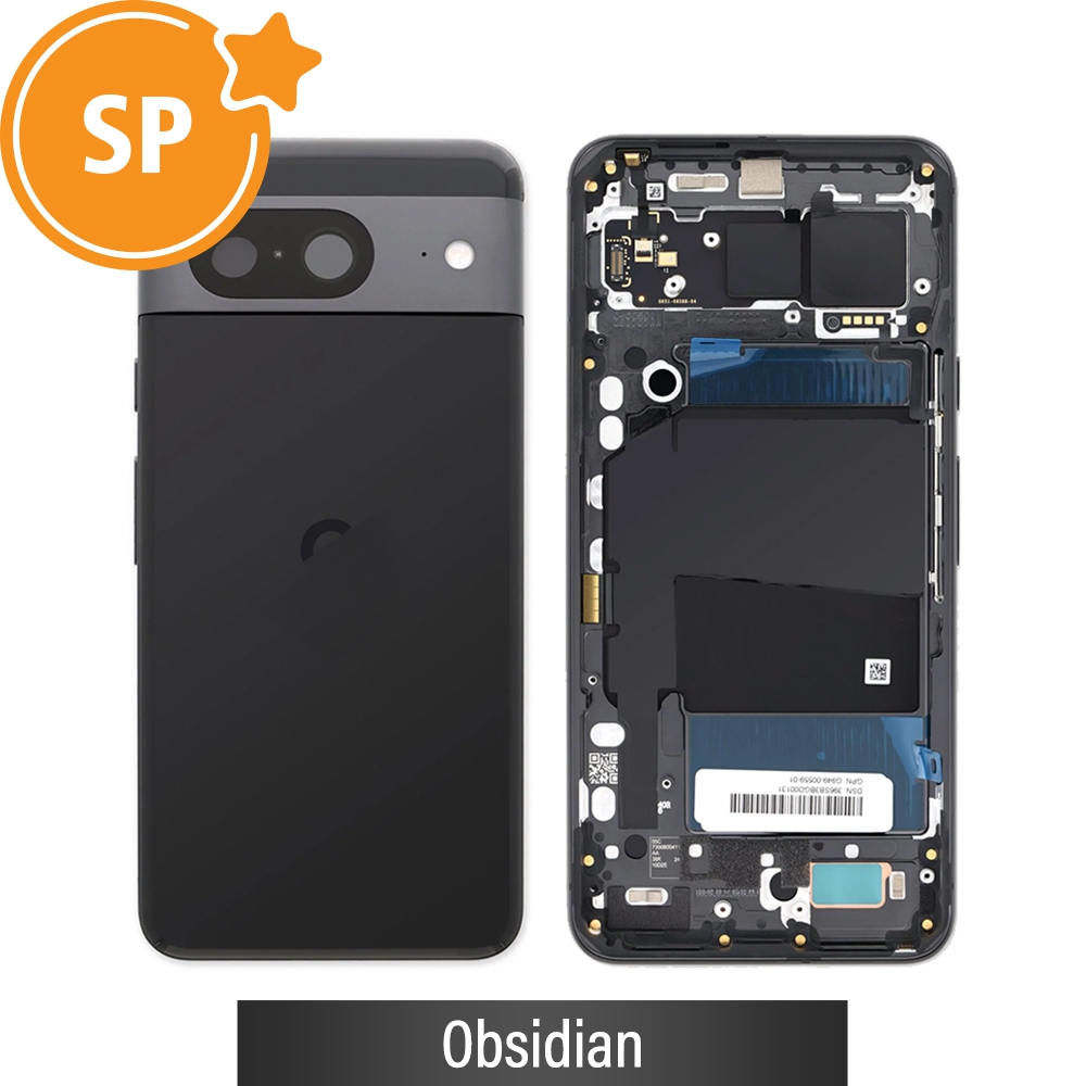 Rear Housing for Google Pixel 8 G949-00563-01 (Service Pack)-Obsidian