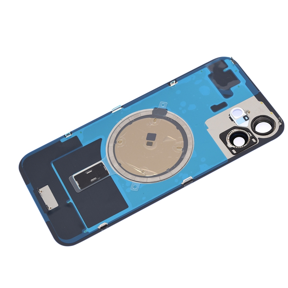 AMPLUS Rear Cover Glass with Camera Lens Glass and Magsafe Magnet for iPhone 16 Plus-White