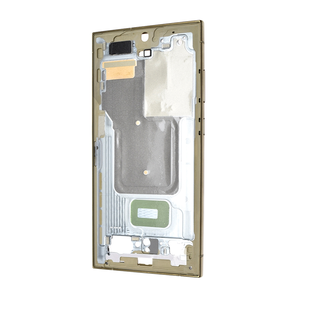 BQ7 Chassis Mid Frame Cover Replacement Assembly for Samsung Galaxy S24 Ultra S928E-Titanium Yellow (EUROPEAN VERSION)