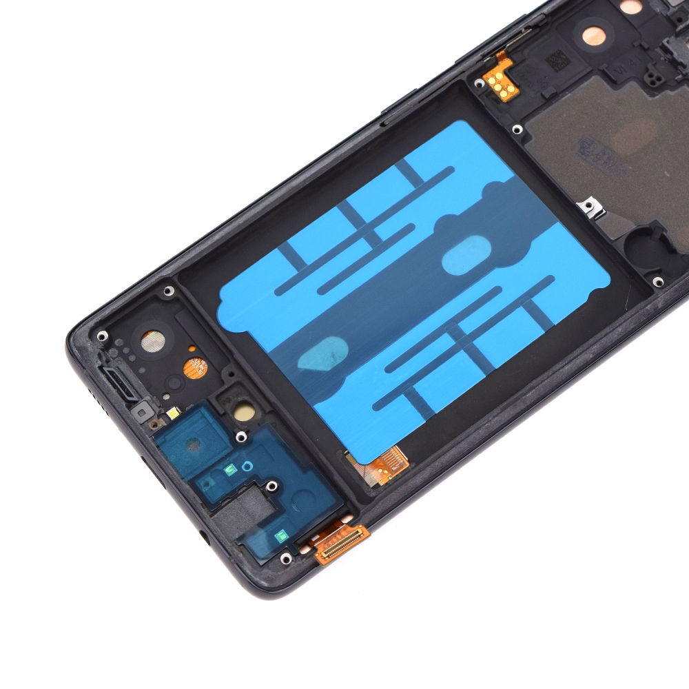 REFURB OLED Screen Replacement Digitizer with Frame for Samsung Galaxy A51 5G A516B / A516F-Prism Cube Black