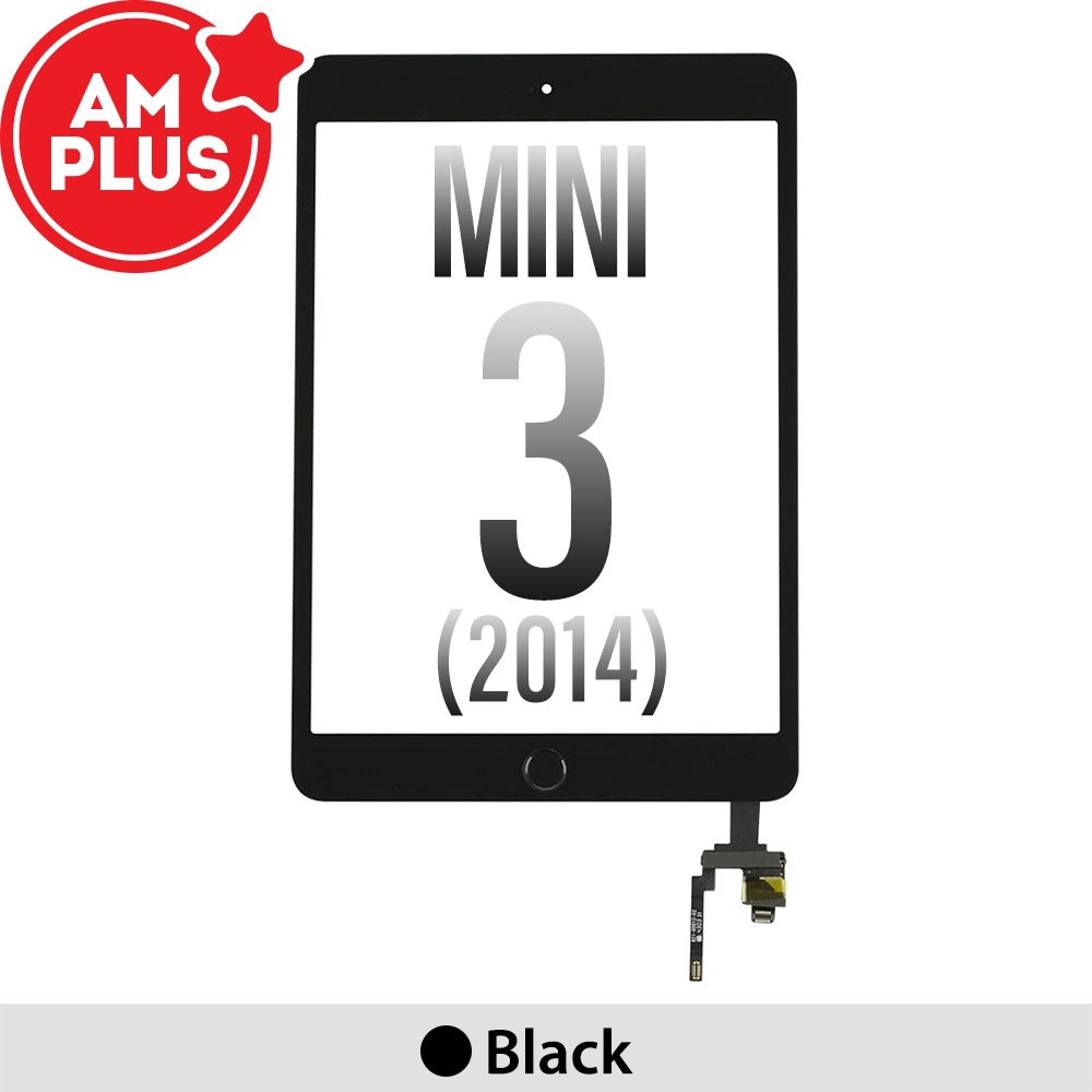 AMPLUS Touch Screen Digitizer with IC Connector for iPad Mini 3 (2014)-Black
