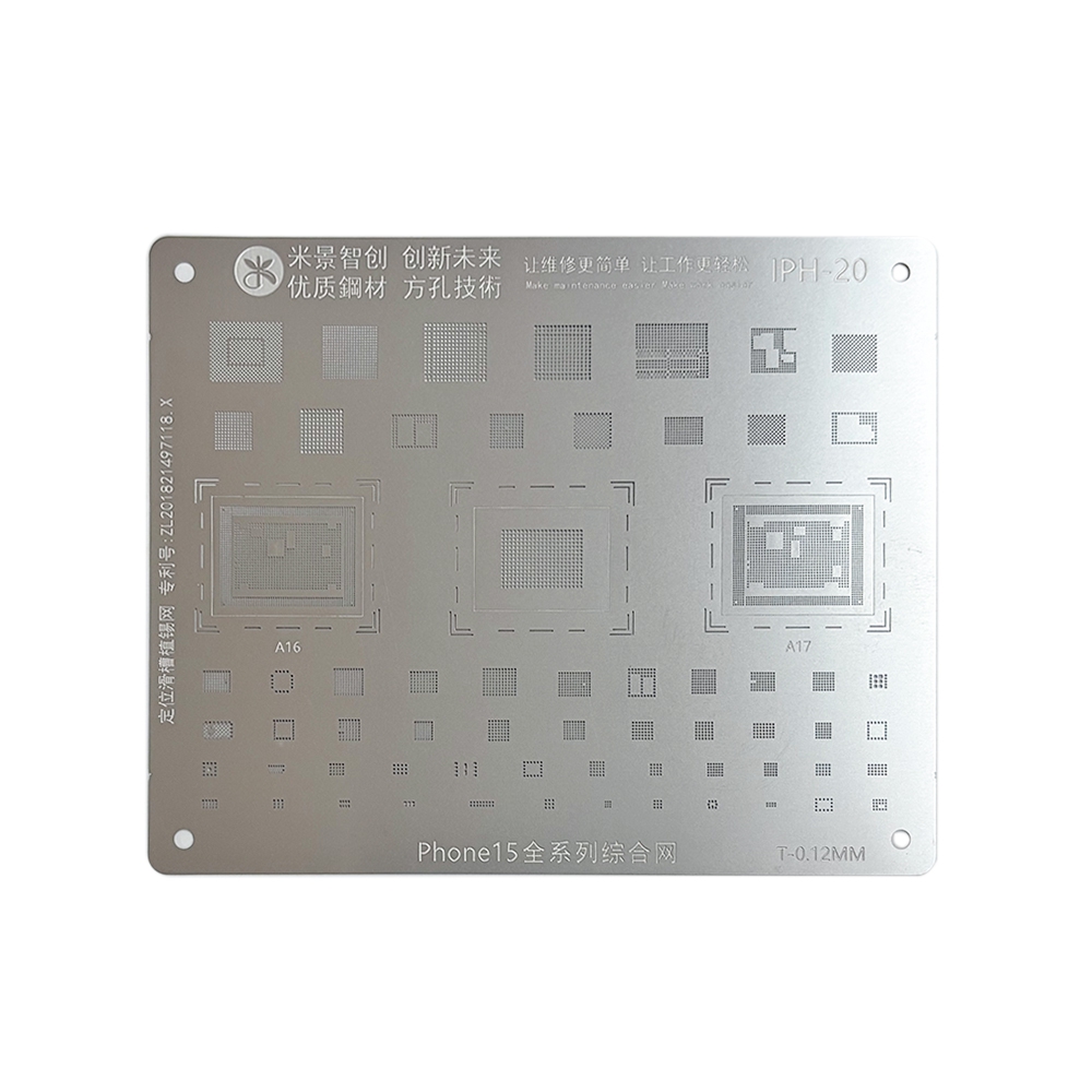 MiJing High Precision BGA Reballing Stencil for iPhone 15 Series