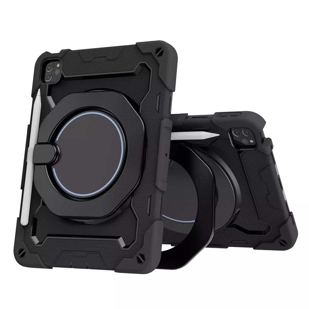 Armor Shockproof Handle Ring Rotation Case Cover for iPad Pro 11 (2018) / (2020) / (2021) / (2022) / Air (2020) / Air (2022)