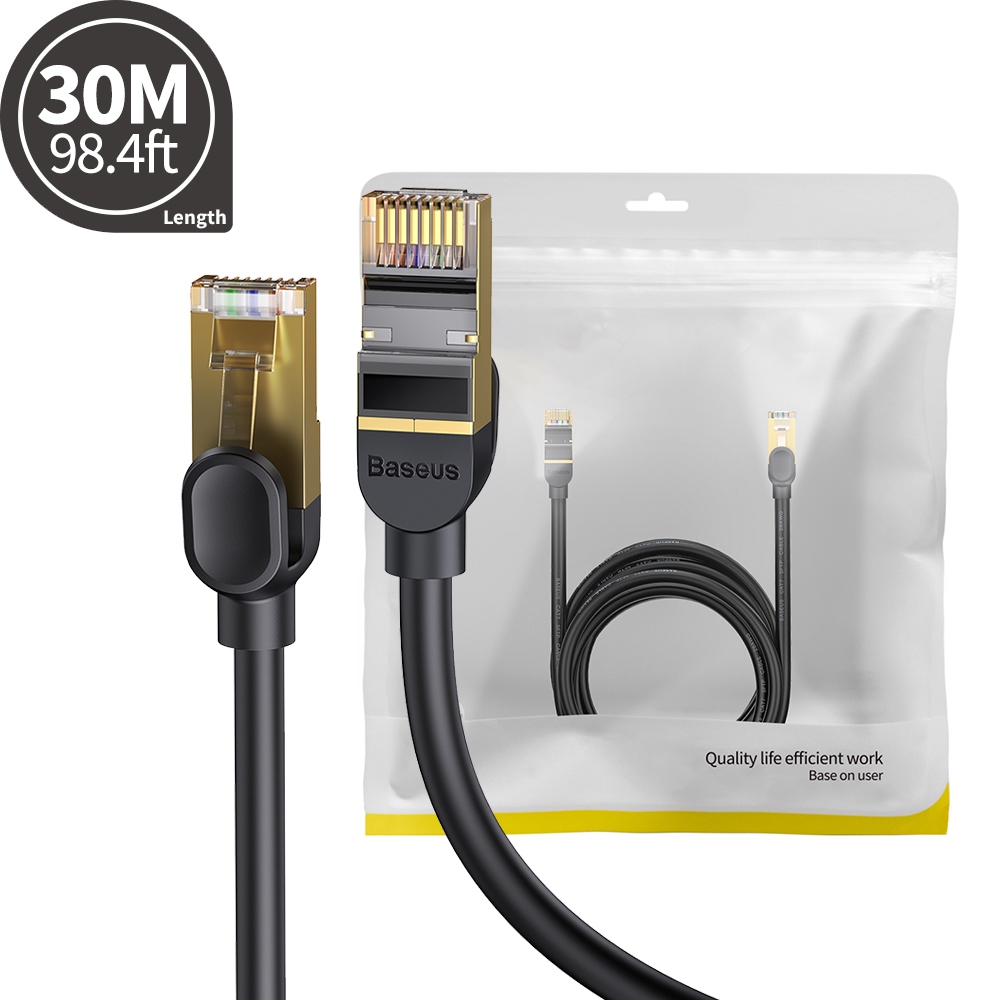 Baseus High Speed Seven Types of RJ45 10 Gigabit Network Cable 30M-Black