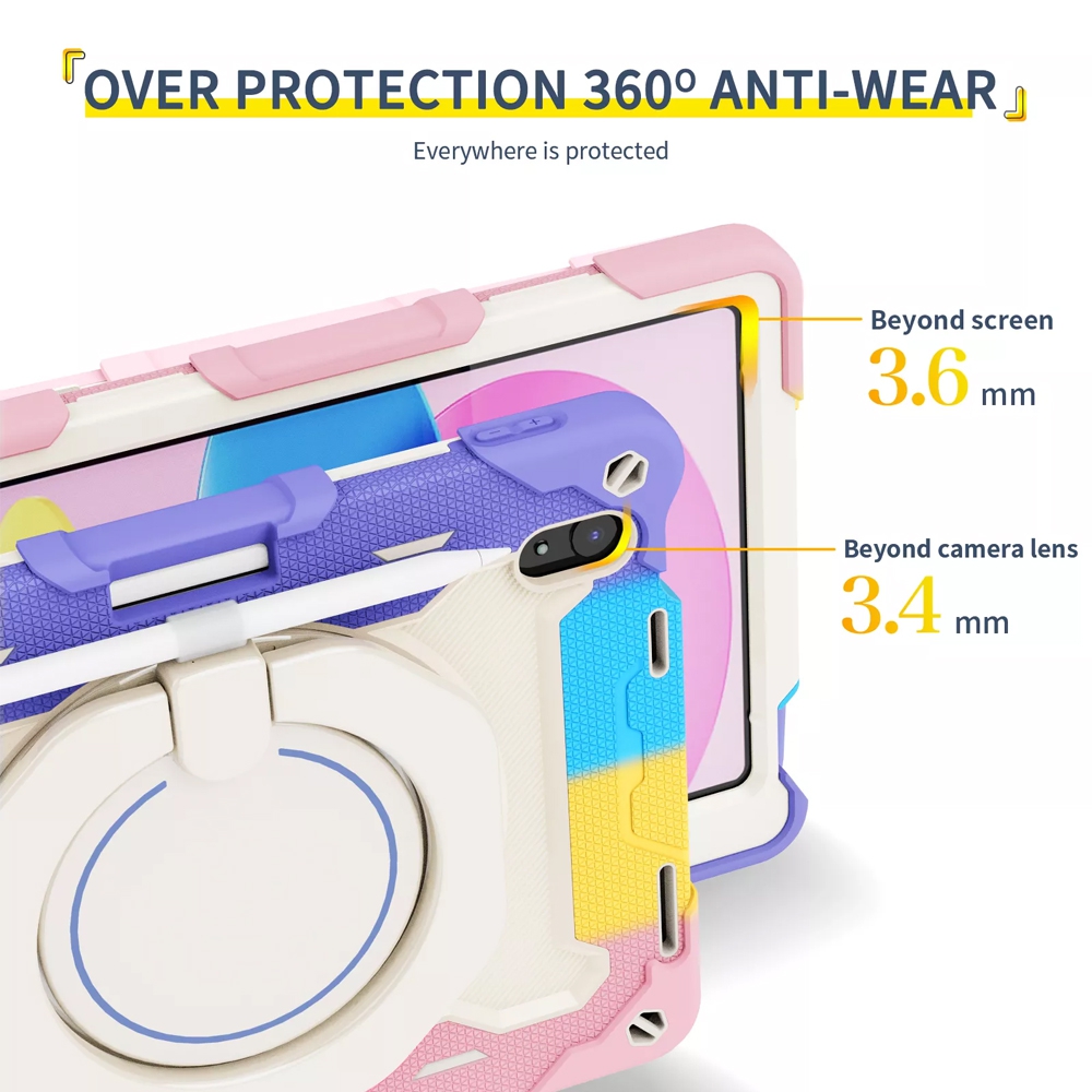 Armor Shockproof Handle Ring Rotation Case Cover for iPad Pro 11 (2018) / (2020) / (2021) / (2022) / Air (2020) / Air (2022)