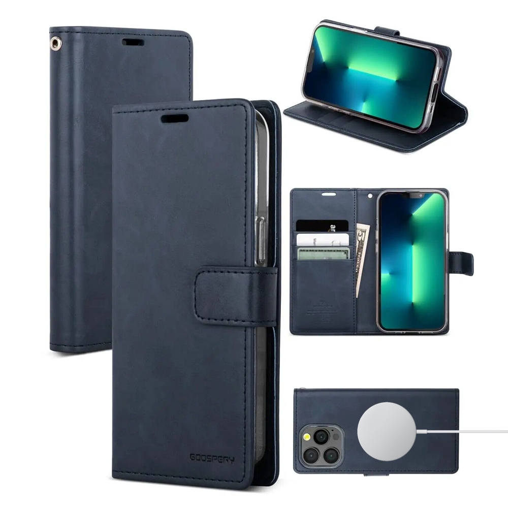 Mercury Blue Moon Diary Magsafe Case for iPhone 16 Pro-Rose Gold