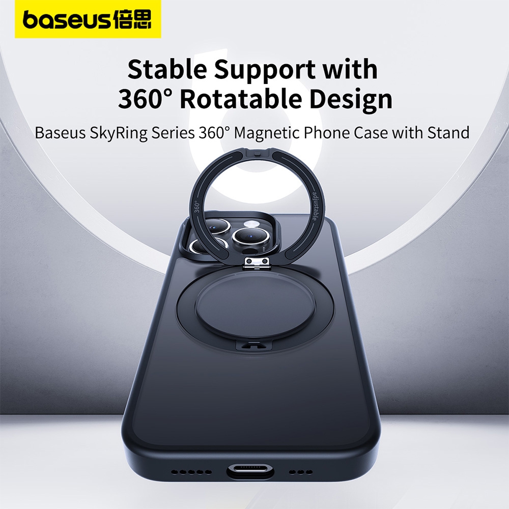 iPhone 15 Pro Max Baseus CyberLoop Series Phone Case Cover With Magnetic Ring-Frosted