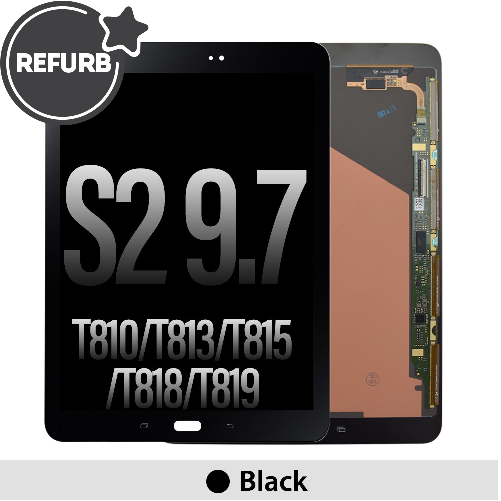 REFURB OLED Assembly Replacement for Samsung Galaxy Tab S2 9.7" T810 / T813 / T815 / T818 / T819 -Black