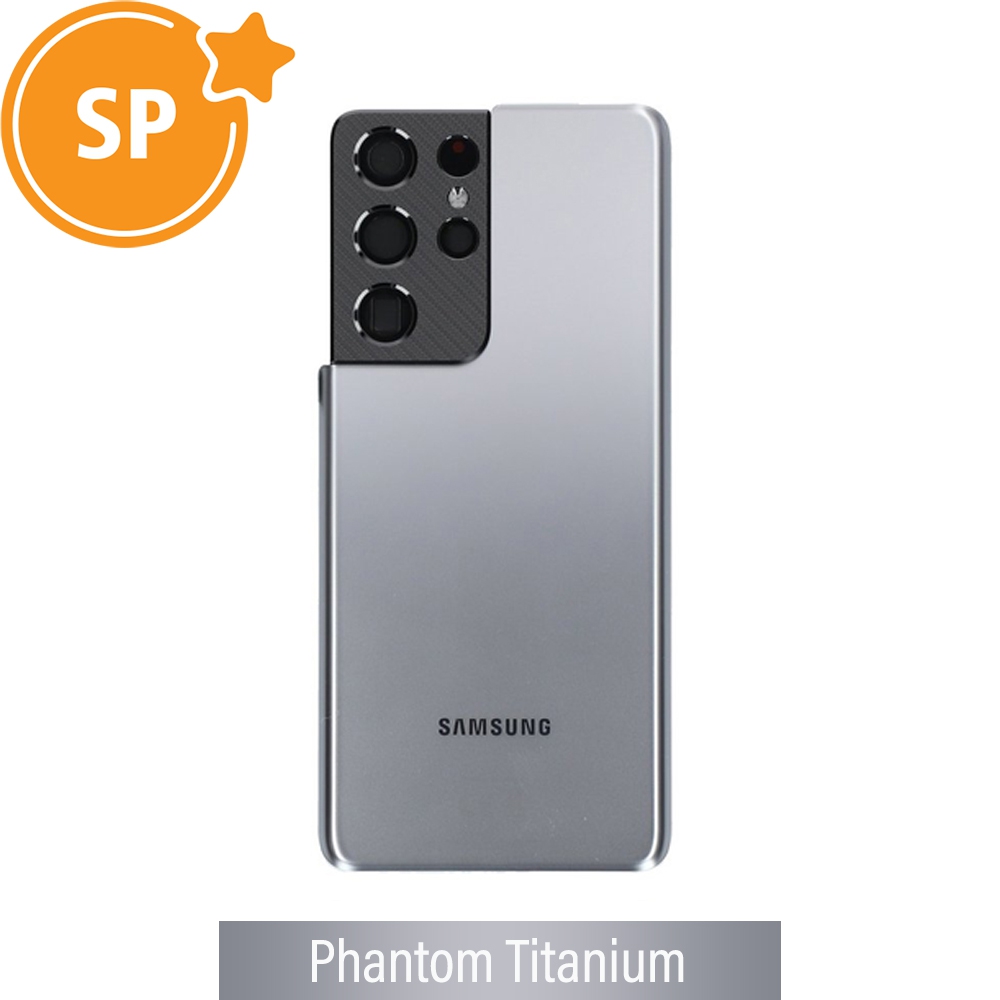 Rear Cover Glass For Samsung Galaxy S21 Ultra G998 GH82-24499C (Service Pack)-Phantom Titanium