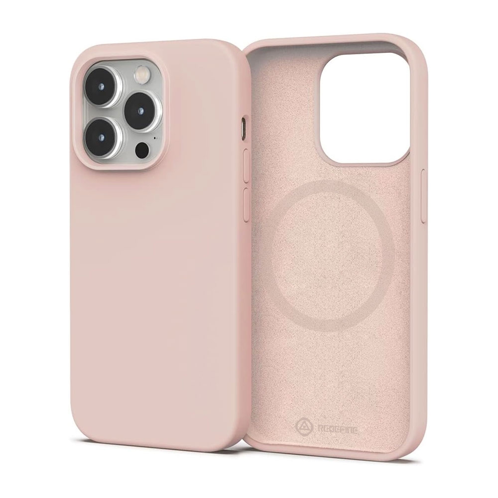 REDEFINE Liquid Silicone Case Cover with Magnetic Ring for iPhone 17 Pro Max Magsafe-Baby Pink