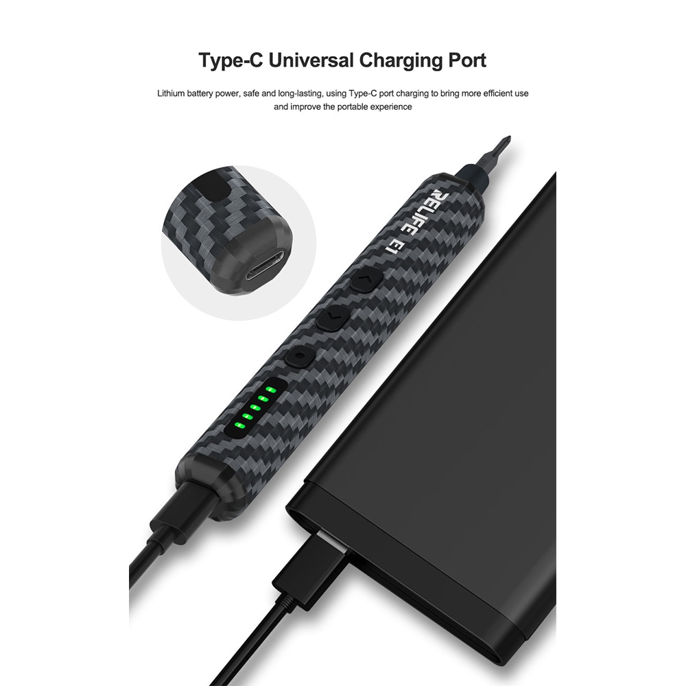 RELIFE E1 Carbon Fiber Electric Screwdriver Set