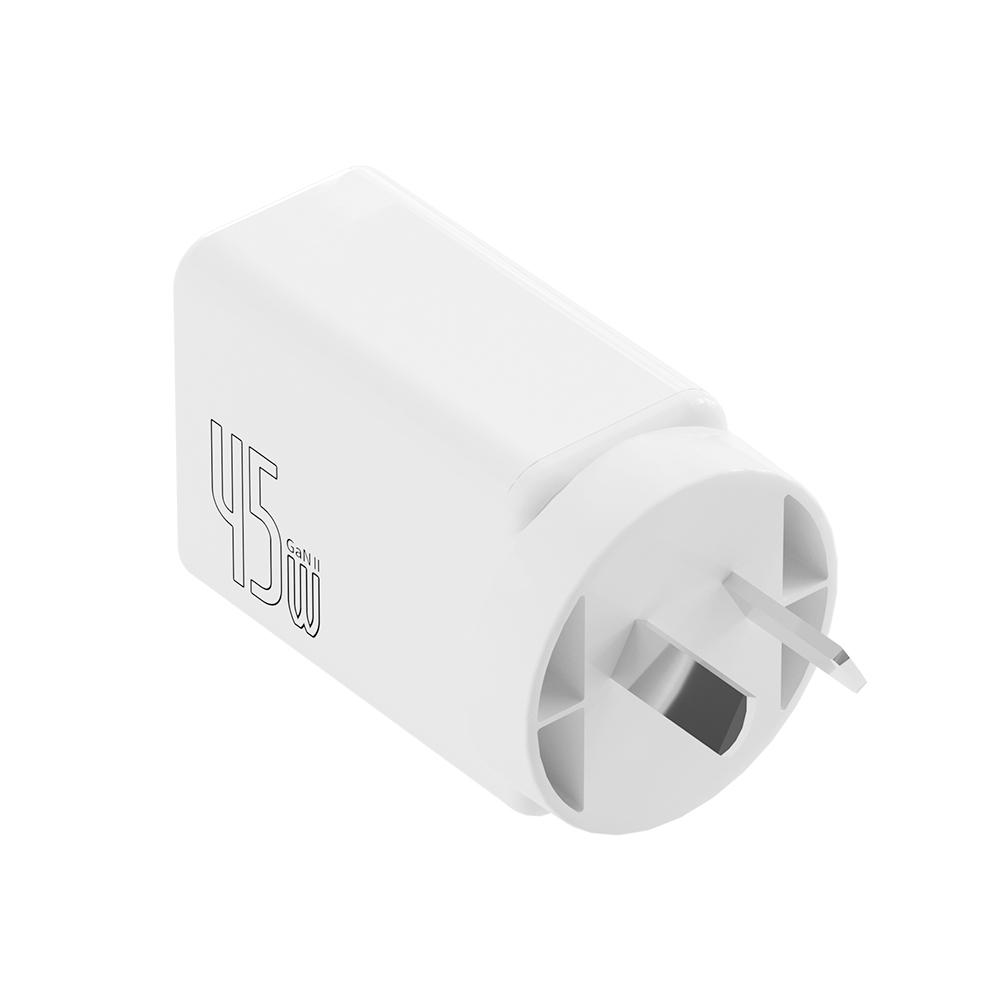 iQuick GaN II 45W PD3.0+QC3.0 Dual Ports Charging Adapter