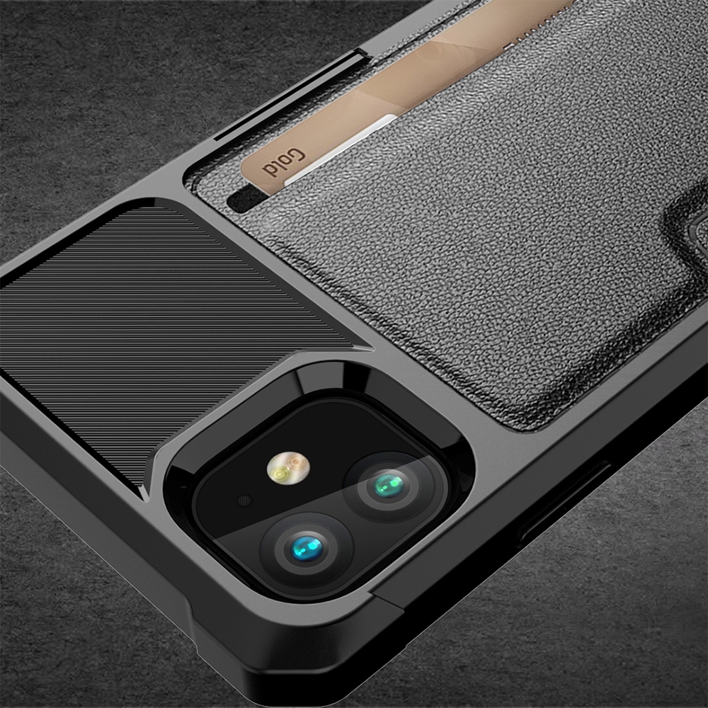Magnetic Anti-fall Protection Case With Card Slot for iPhone 12 / 12 Pro (6.1'')