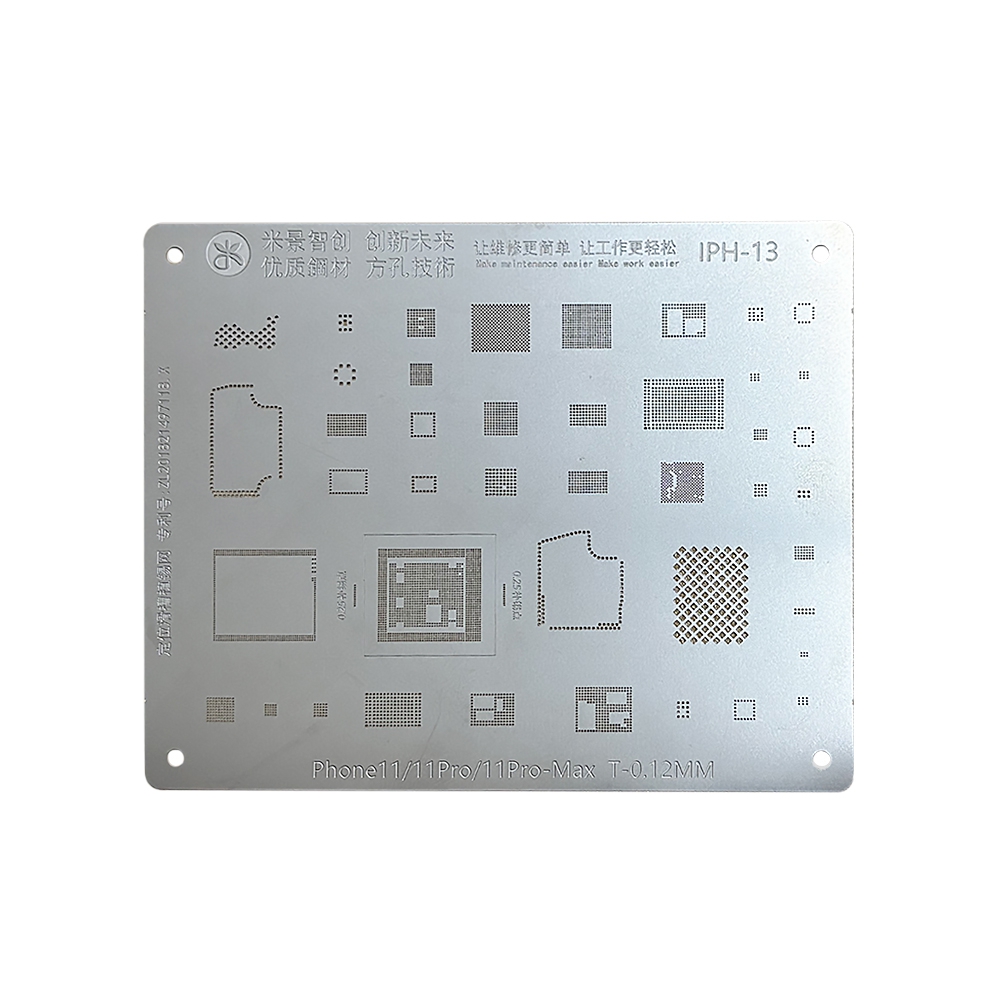 MiJing High Precision BGA Reballing Stencil for iPhone 11 / 11 Pro / 11 Pro Max