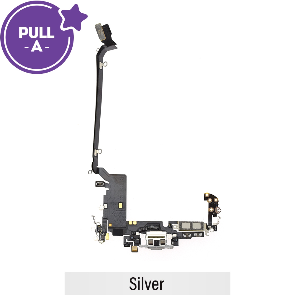 Charging Port for iPhone 17 Pro Max (Chinese/Nano-SlM Version) (PULL-A)-Silver 