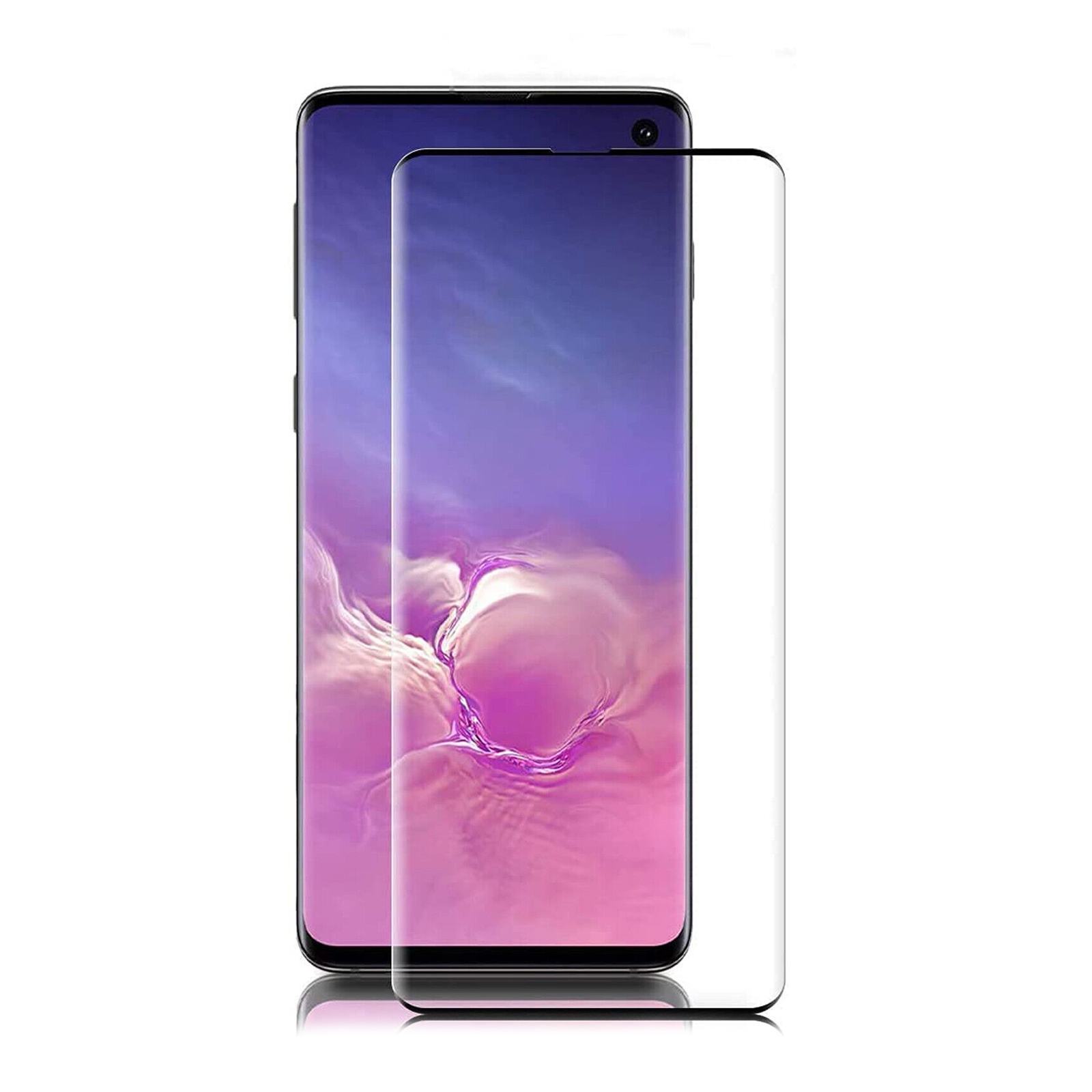 3D Full coverage Tempered Glass Screen Protector FINGERPRINT UNLOCK*Samsung Galaxy S10 Plus