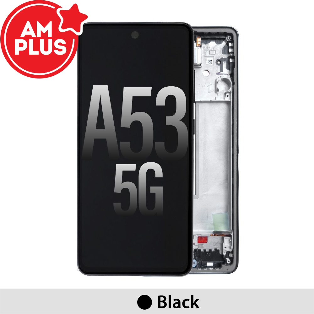 Samsung Galaxy A53 5G A536B / A536E AMPLUS OLED Screen Replacement Digitizer with Frame-Black