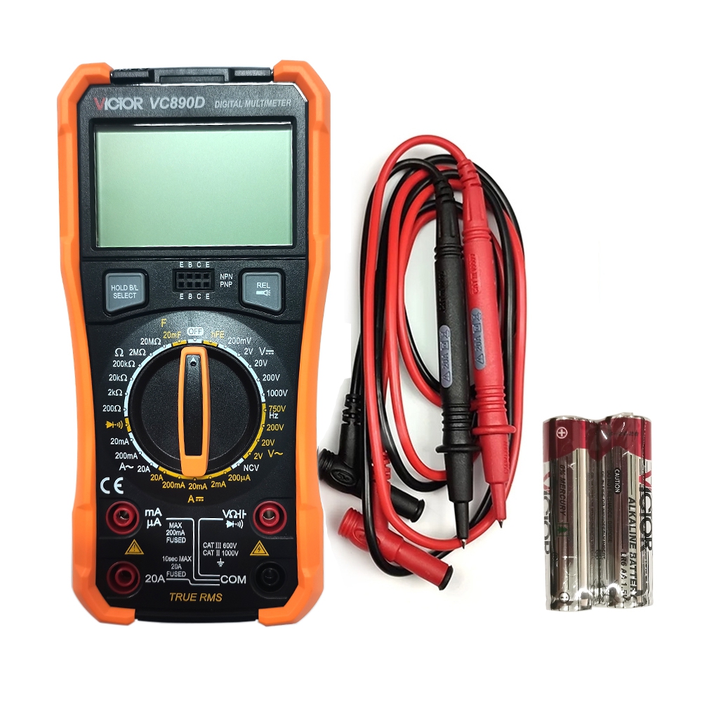 VICTOR Professional Digital Multimeter VC890D (Capacitor, Temperature, Ture RMS)