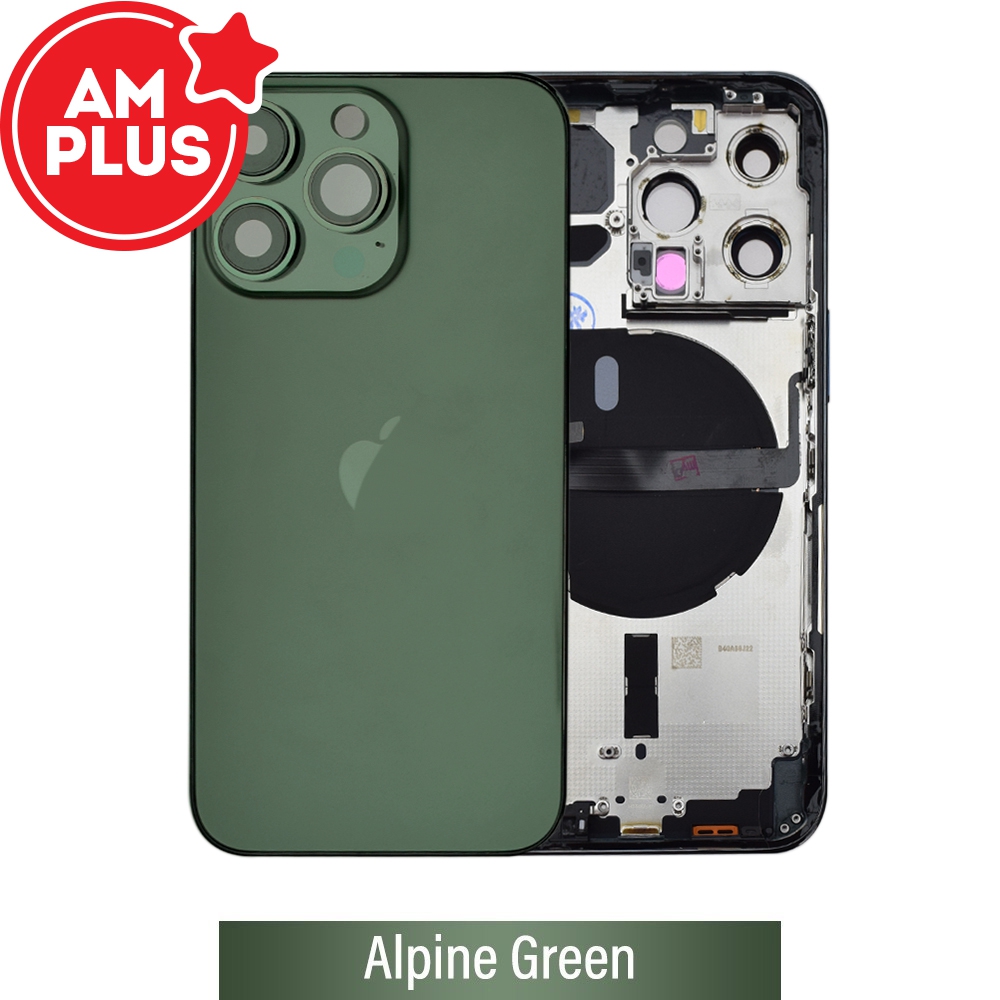 AMPLUS Rear Housing with Small Parts for iPhone 13 Pro-Alpine Green