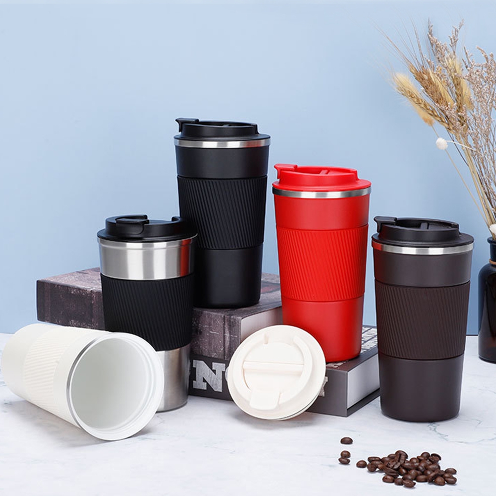 Stainless Steel Insulated Coffee Mug with Inner Ceramic Coating 510ml-Black