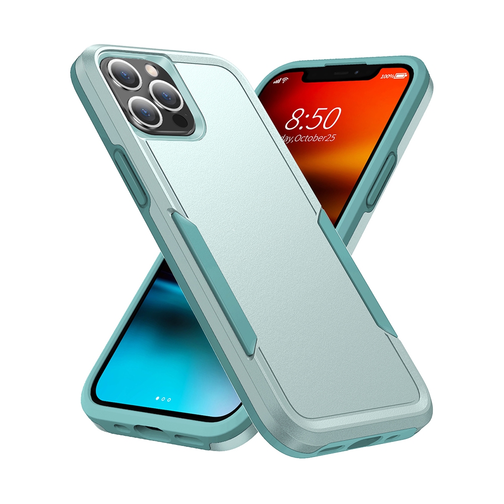 Dual Layer Shockproof Case Cover for iPhone 14 Max (Plus)-Black