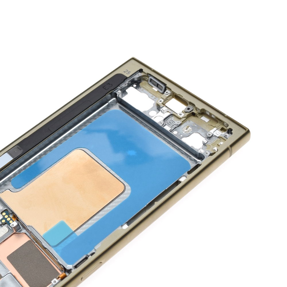 BQ7 Chassis Mid Frame Cover Replacement Assembly for Samsung Galaxy S24 Ultra S928E-Titanium Yellow (EUROPEAN VERSION)