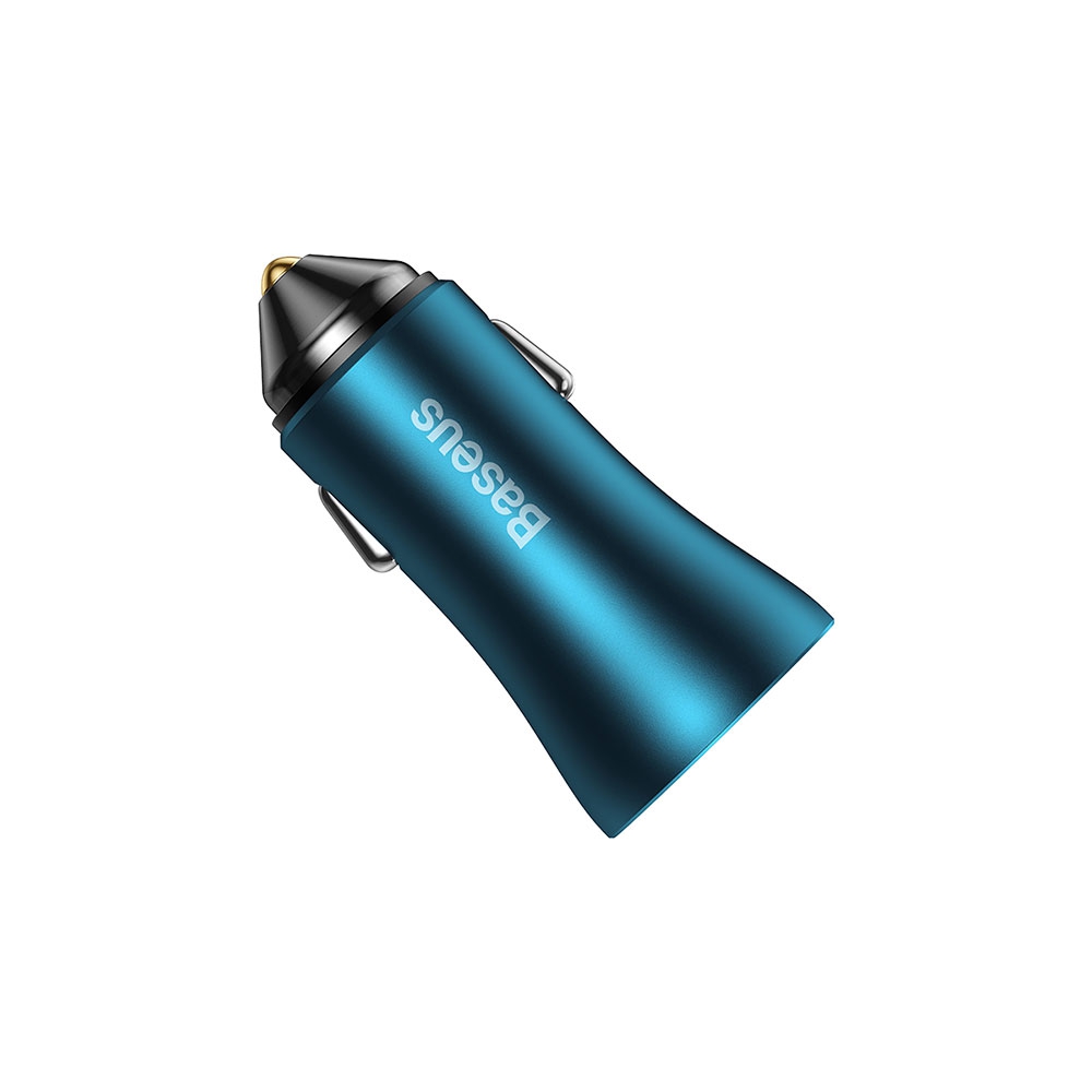 Baseus Car Charger Golgen Contactor Max-USB+Type U+C 60W -Blue