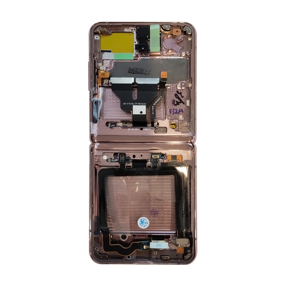 Samsung Galaxy Z Flip 5G F707B Screen Digitizer Without Battery GH82-23414B (Service Pack)-Mystic Bronze (Blackout issue fix: https://youtu.be/CEnwc6FKJLk)