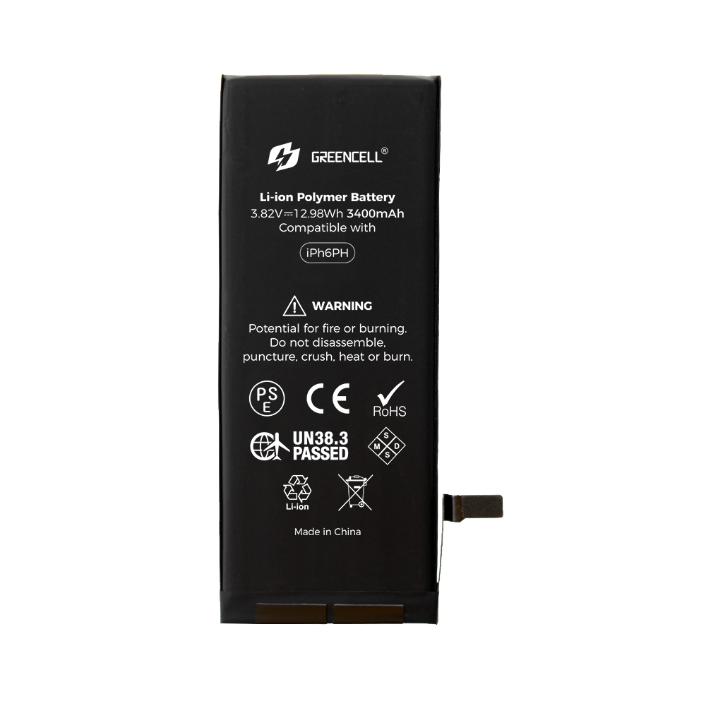 Greencell (High Capacity + TI CHIP: 27546) iPhone 6 Plus Replacement Battery with Adhesive Strips 3700mAh 
