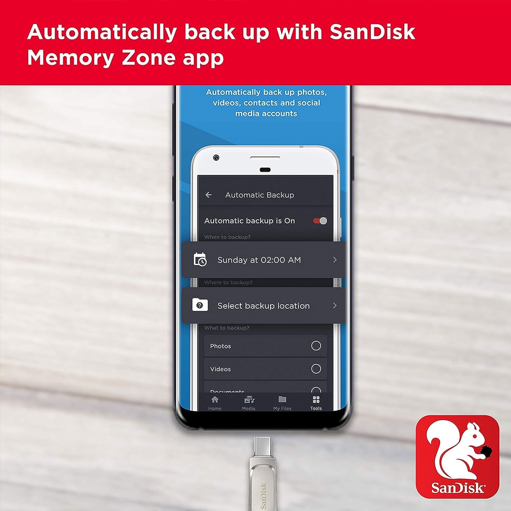 SanDisk 128GB Ultra Dual Luxe Flash Drive (USB Type-C / Type-A) (SDDDC4-128G)