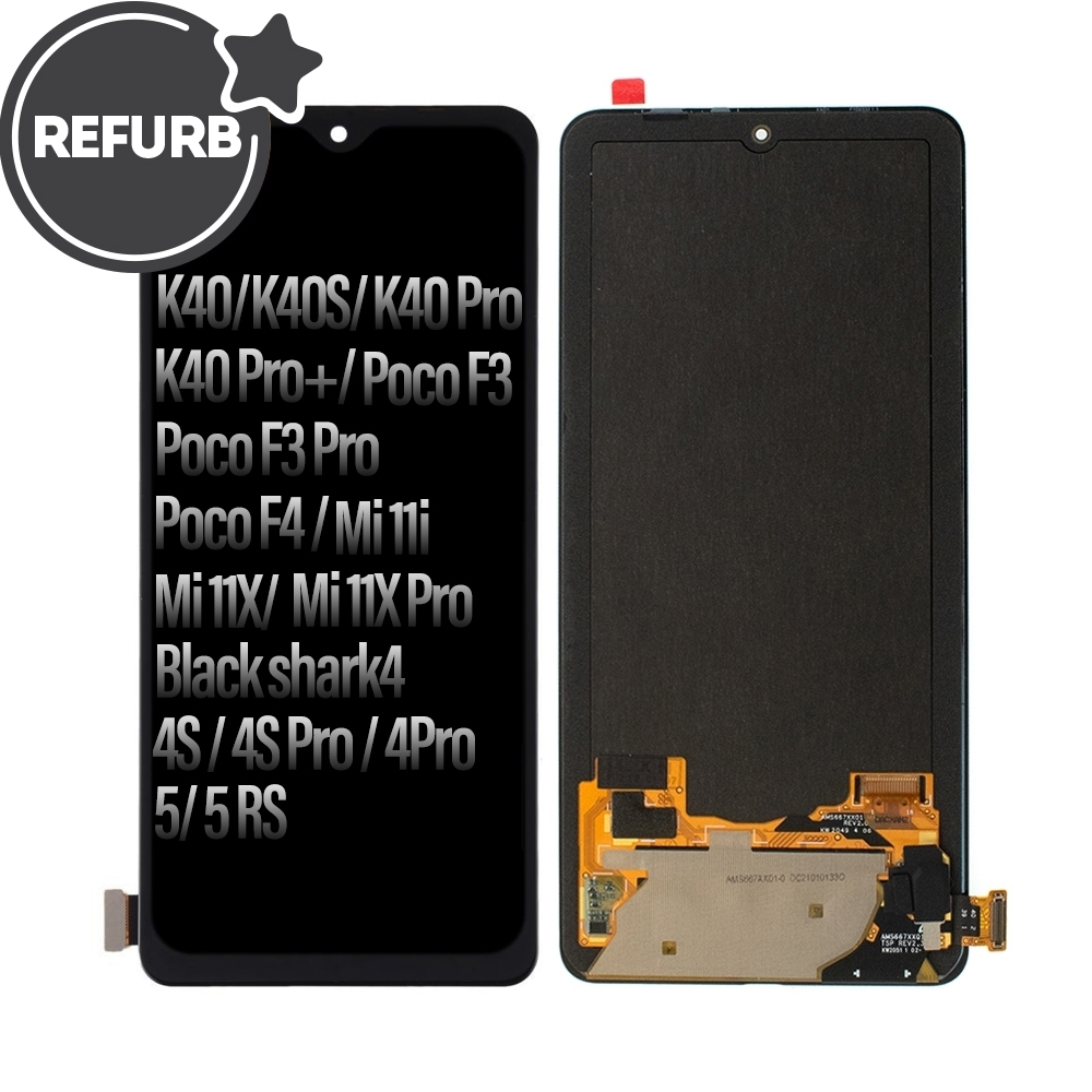 REFURB Xiaomi Redmi K40 / K40S / K40 Pro / K40Pro+ / Poco F3 / Poco F3 Pro / Poco F4 / Mi 11i / Mi 11X / Mi 11X Pro / Black shark4 / 4S / 4S Pro / 4 Pro / 5 / 5 RS OLED Screen Digitizer Replacement