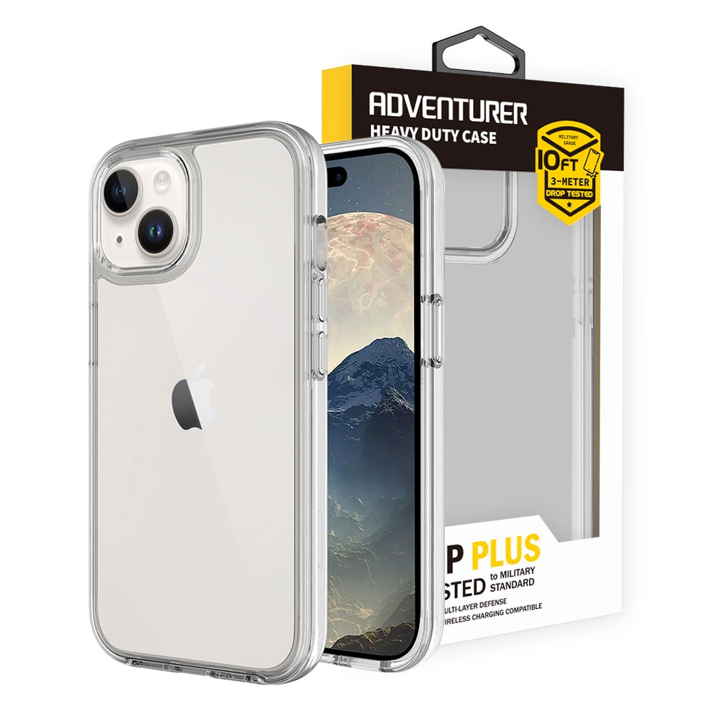 Hybrid Beatles Shockproof Case Cover for iPhone 15-Black