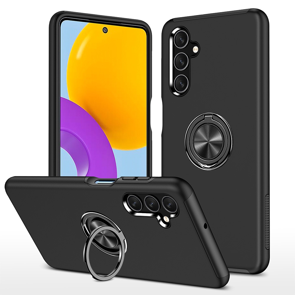 Magnetic Ring Holder Shockproof Cover Case for Samsung Galaxy A25-Navy