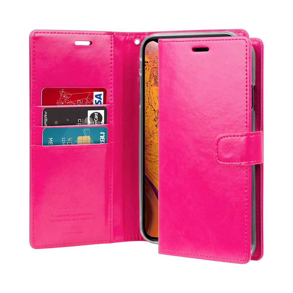 Mercury Blue Moon Diary Cover for iPhone XS Max-Black