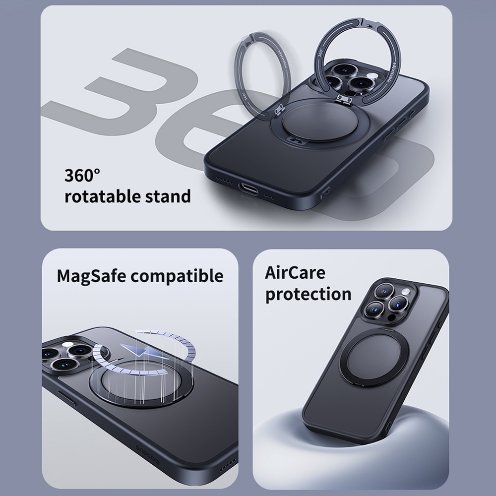 iPhone 15 Pro Max Baseus CyberLoop Series Phone Case Cover With Magnetic Ring-Frosted