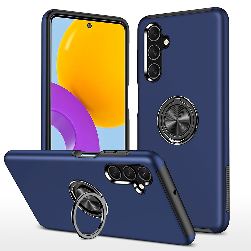 Magnetic Ring Holder Shockproof Cover Case for Samsung Galaxy A25-Navy