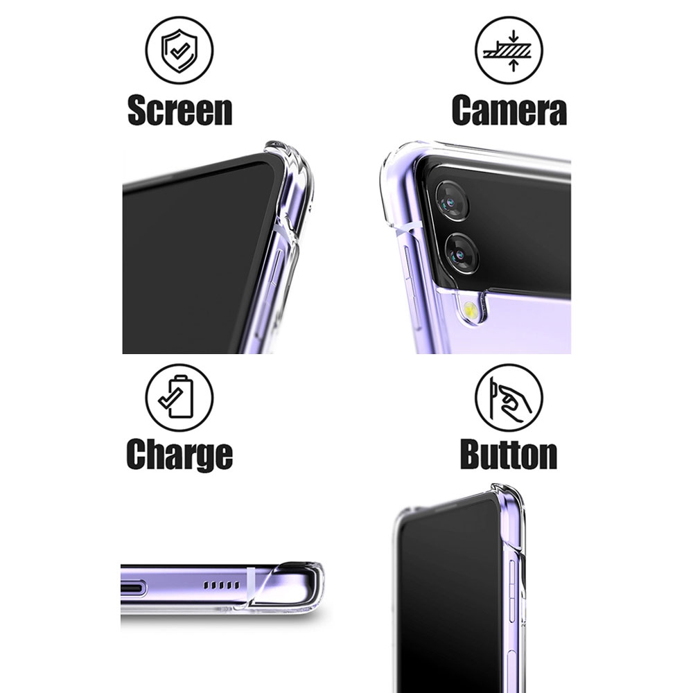 Mercury Clear Hard Case Cover for Samsung Galaxy Z Flip 4