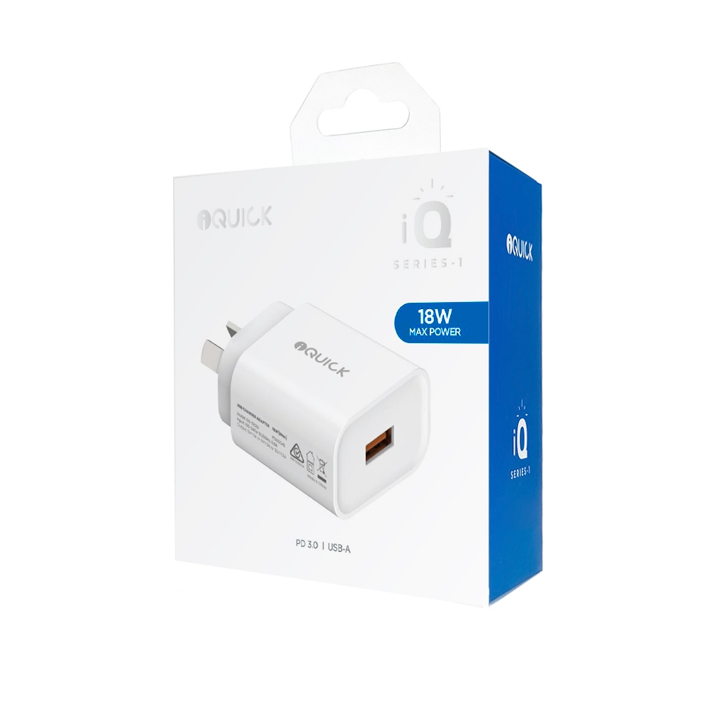 iQuick 18W QC3.0 USB-A Charging Adapter