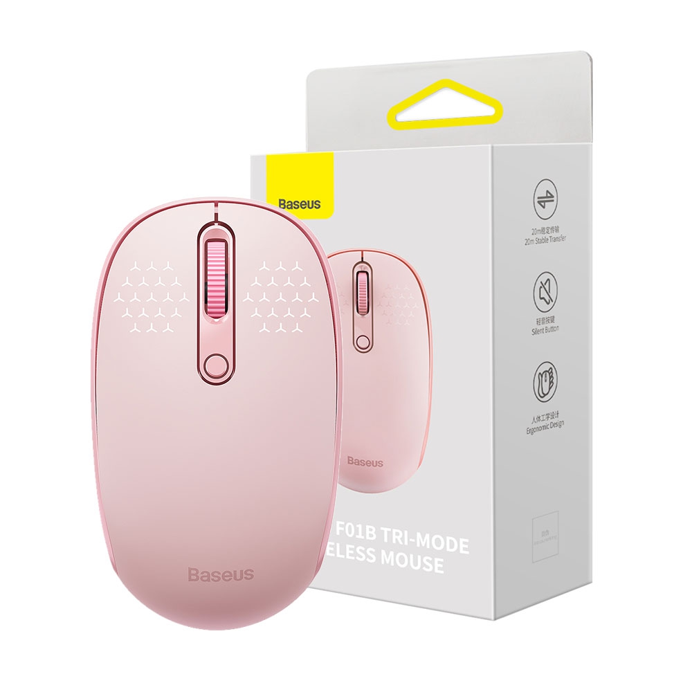 Baseus F01B Tri-Mode Wireless Mouse-Grey