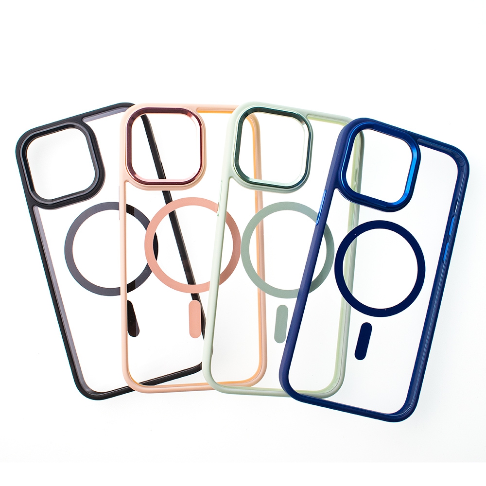 Redefine Metal Camera Lens Magnetic Transparent Magsafe Case for iPhone 14 Pro-White