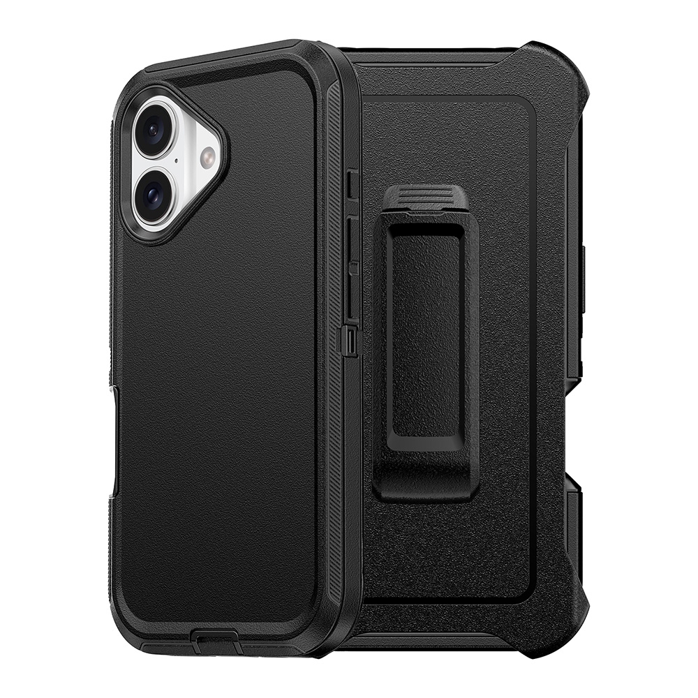 Shockproof Robot Armor Hard Plastic Magsafe Case with Belt Clip for iPhone 17 Air-Navy