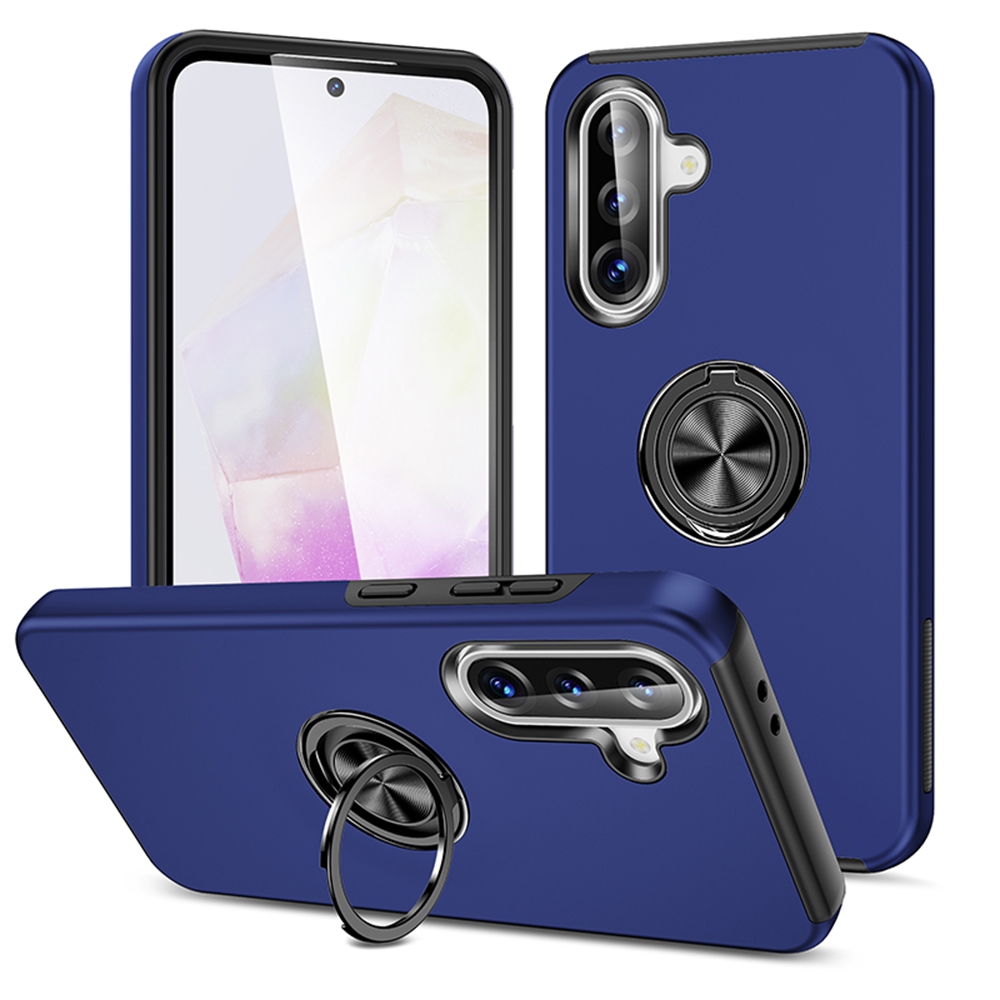 Magnetic Ring Holder Shockproof Case Cover for Samsung Galaxy A57 5G A576-Navy