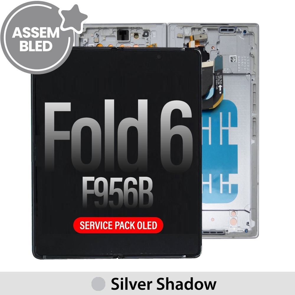 ASSEMBLED OLED Screen Replacement with Frame for Samsung Galaxy Z Fold6 5G F956B -Silver Shadow