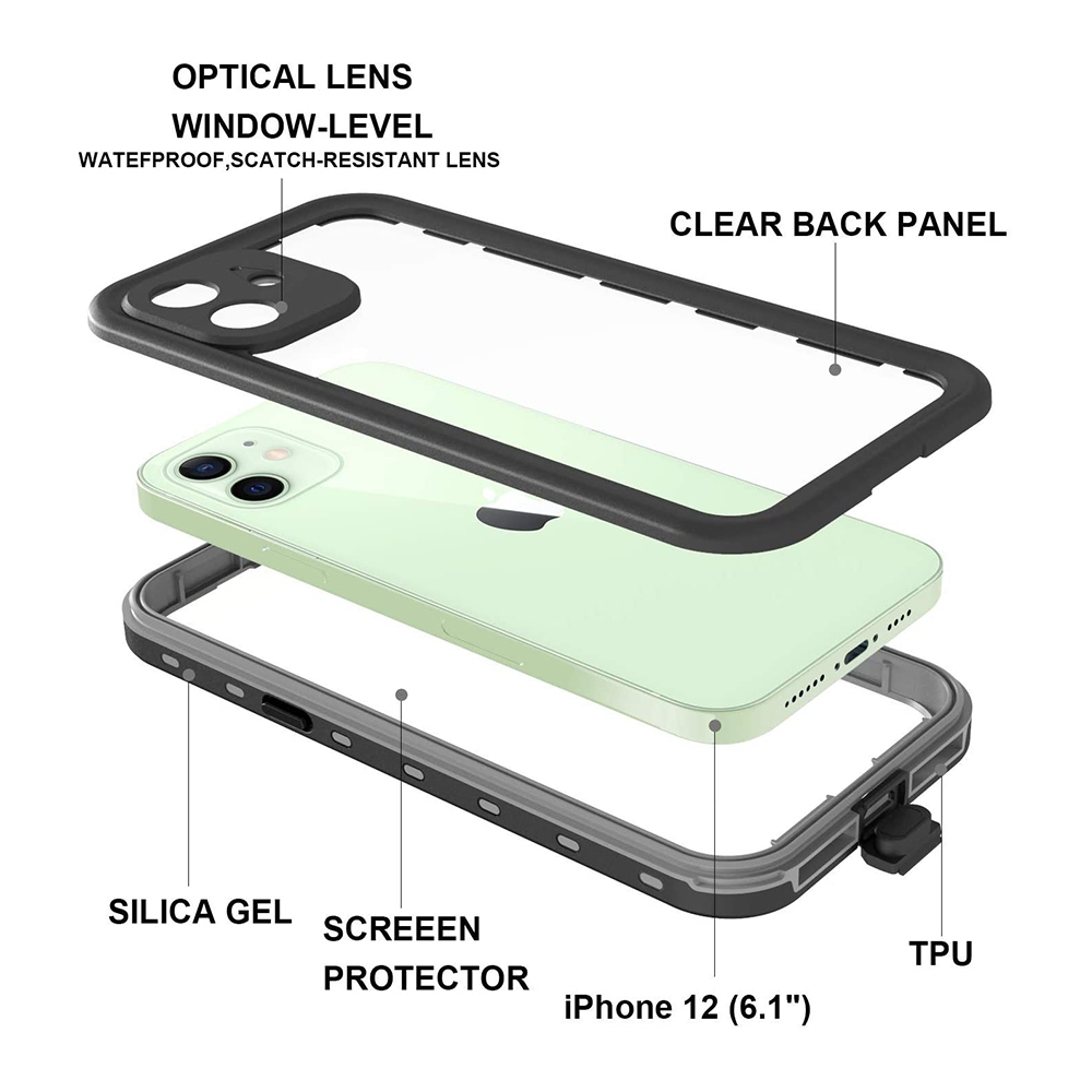 Redpepper Dot+ IP68 Waterproof Case Cover for iPhone 12