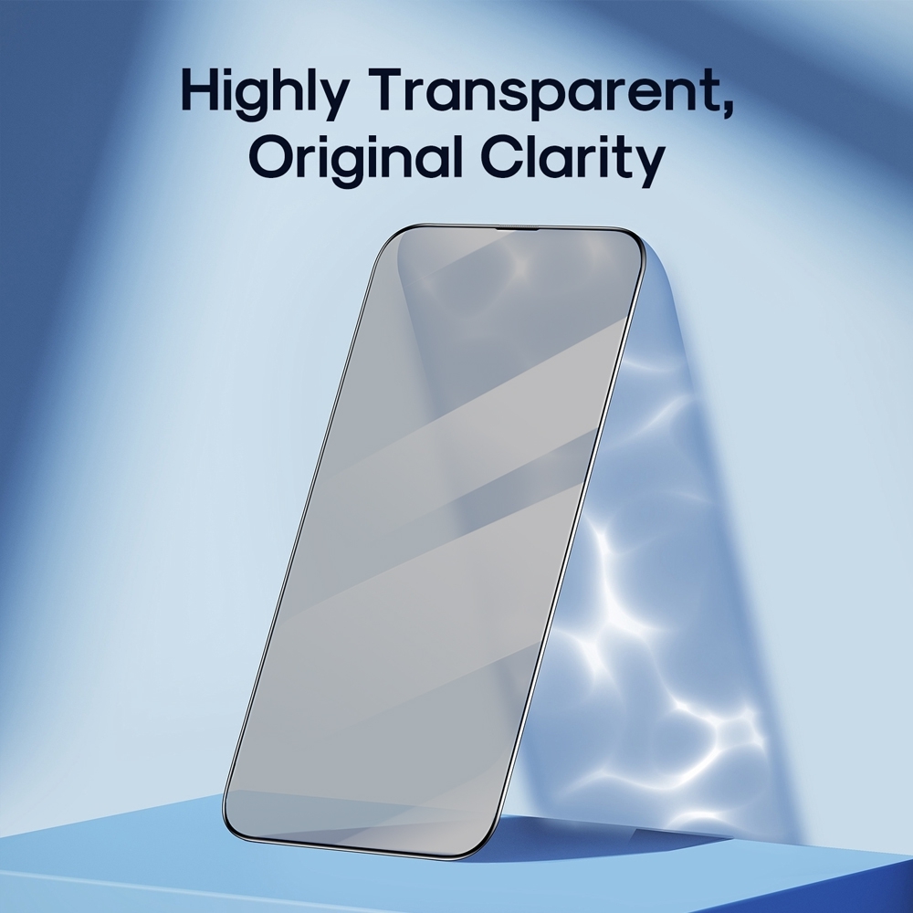 iPhone 16 Pro Max / 17 Pro Max Kinglas 2 Packs 2.5D Full Coverage Silk Printing Privacy Tempered Glass Screen Protector