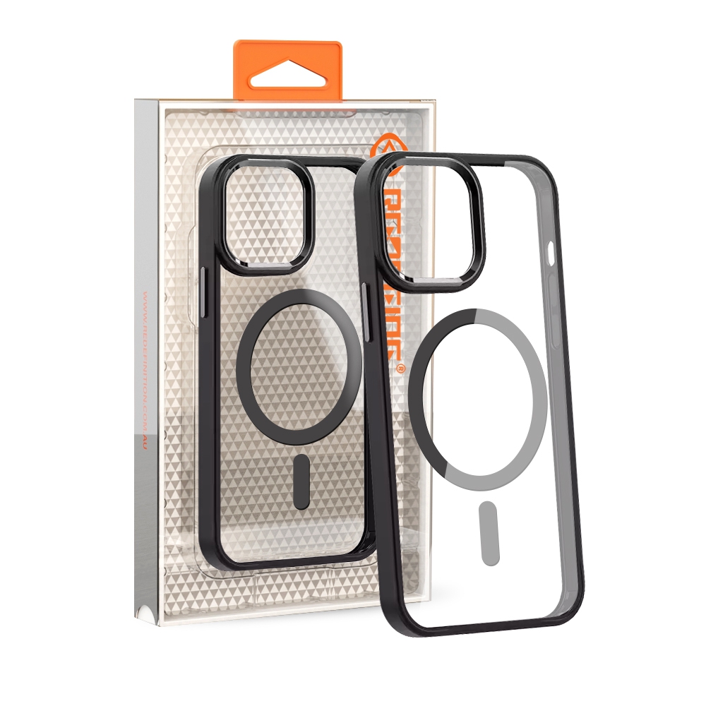 Redefine Metal Camera Lens Magnetic Transparent Magsafe Case for iPhone 14 Pro-White